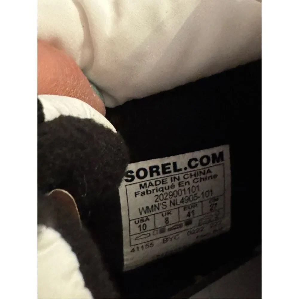Sorel nWt 10 out & about 3 puffy zip snow boot/sneaker neon red black white